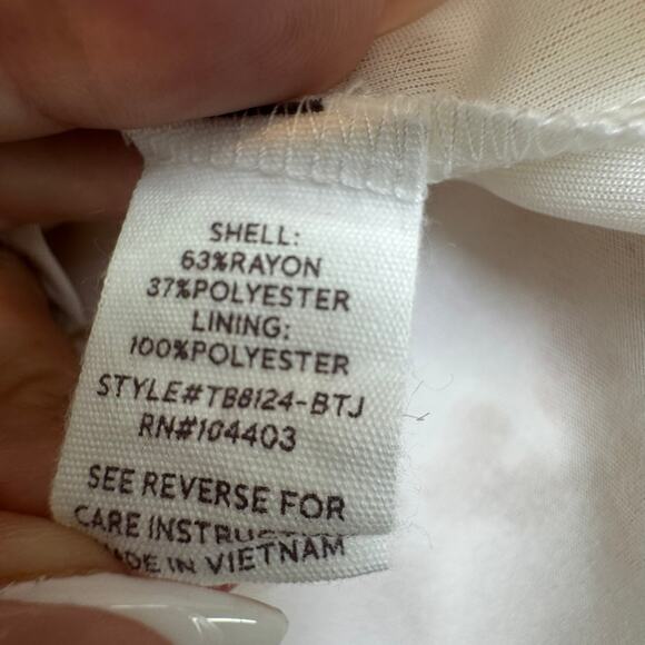 Bell Pepper Women's Floral Short Sleeve Dress Size XL Cream Brown Cottagecore - Picture 4 of 9